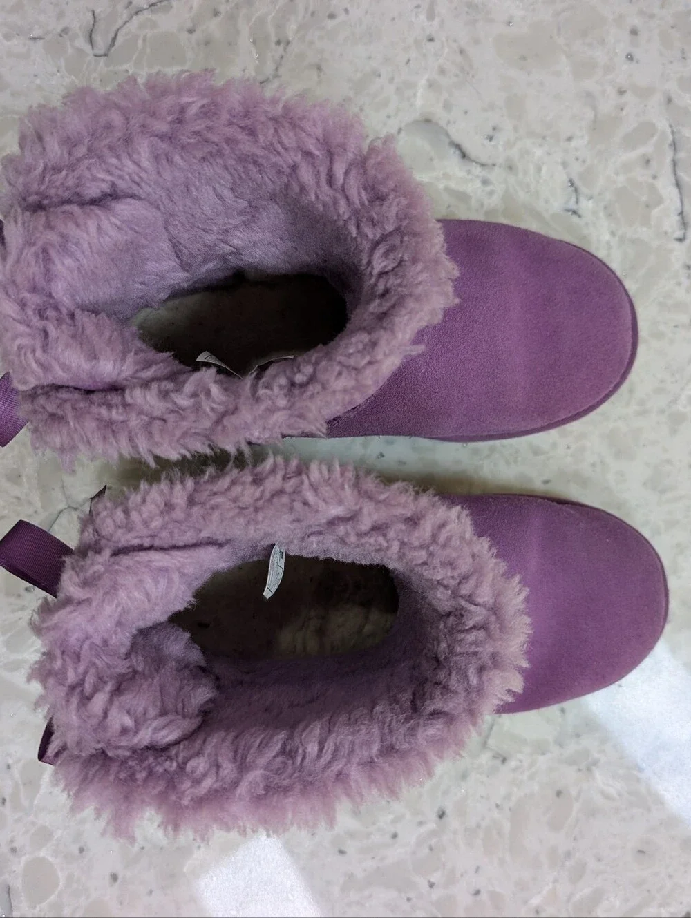 UGG Mini Bailey Bow II Boots Butterfly Purple Girls 4